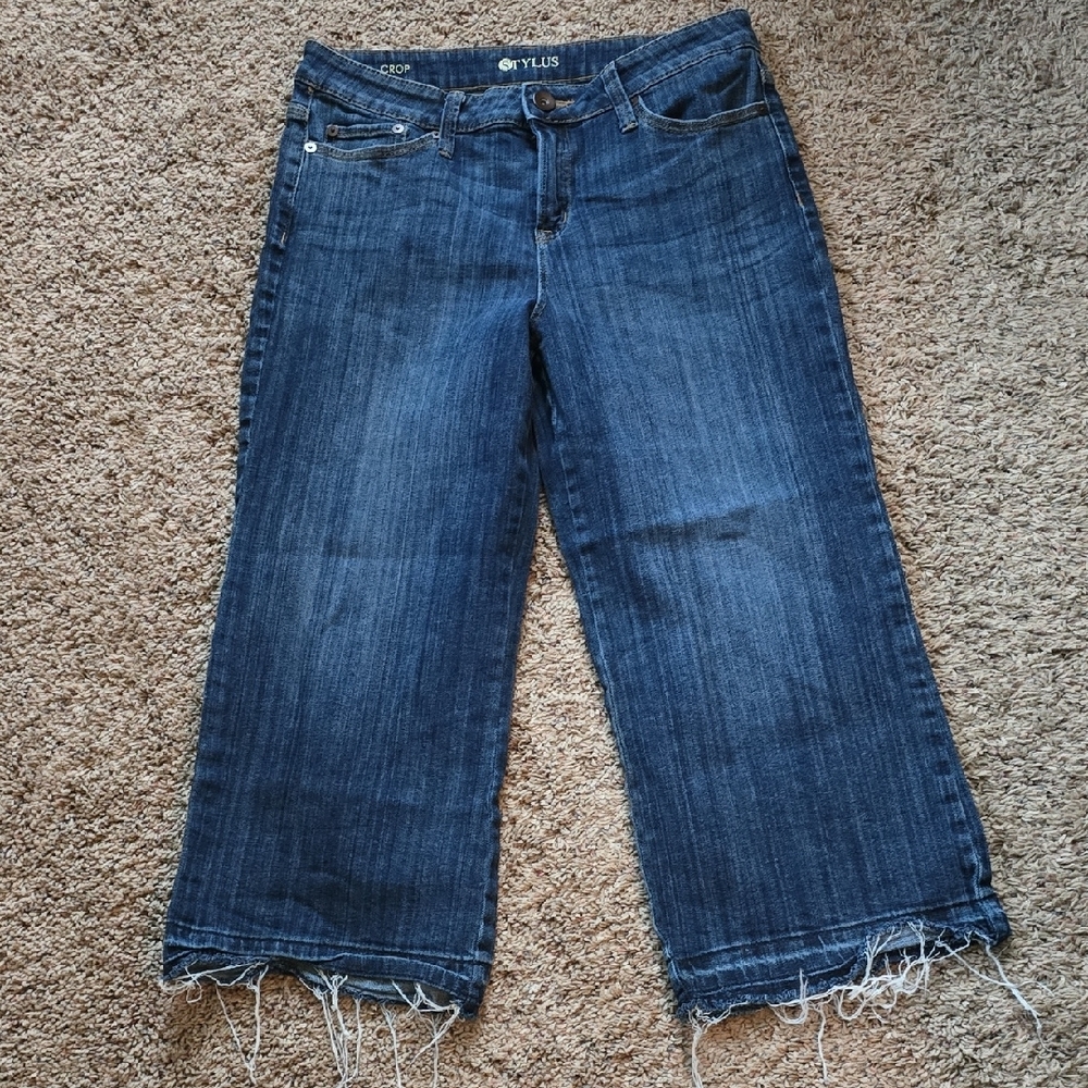 STYLUS Women's Dark Blue Flare Jeans